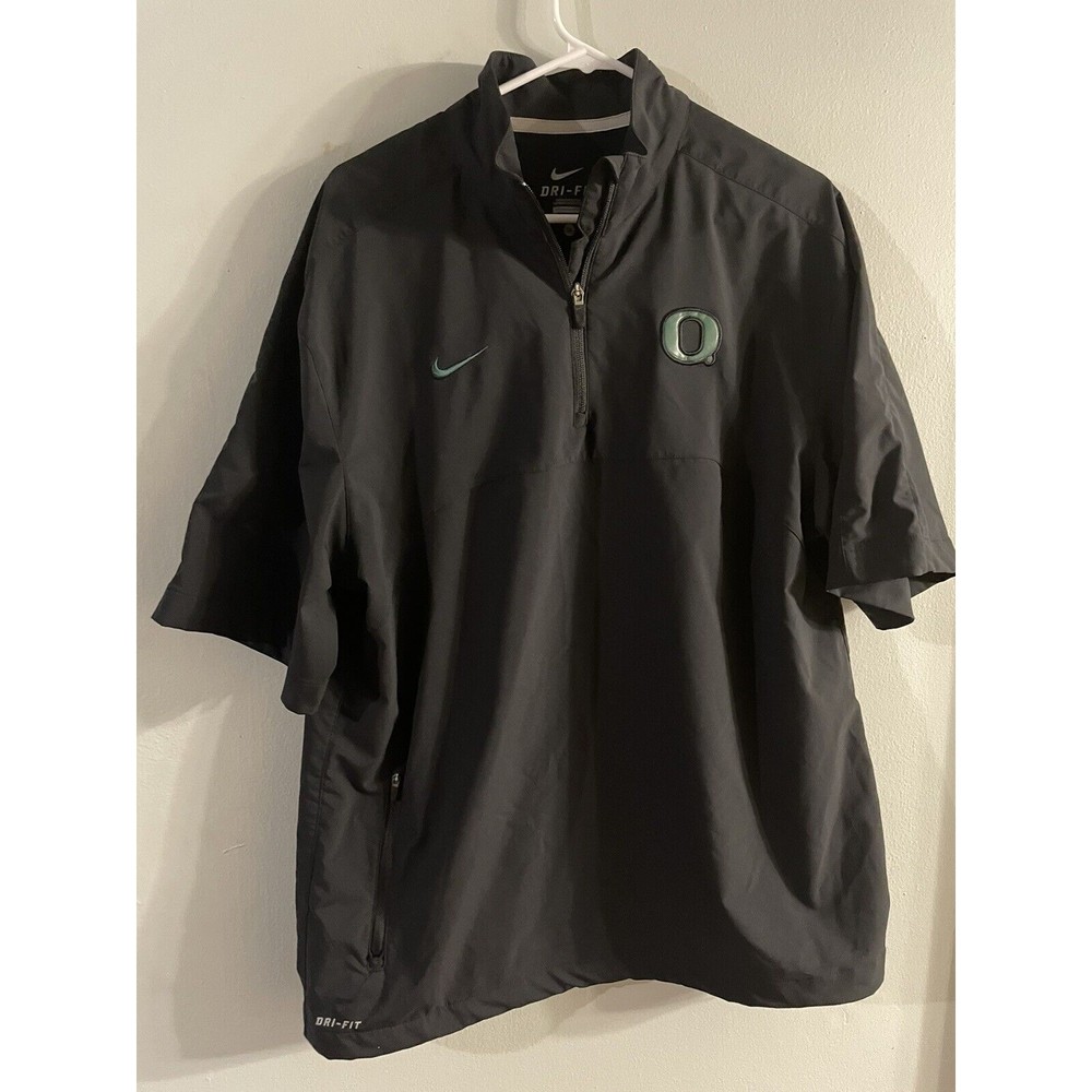 Nike Dri-Fit NCAA Football Oregon Ducks Unisex Pullover 1/4 Zip SZ M